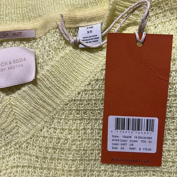 NWT Scotch & Soda Colorblock Sweater in Citrus Size S - Picture 8 of 14